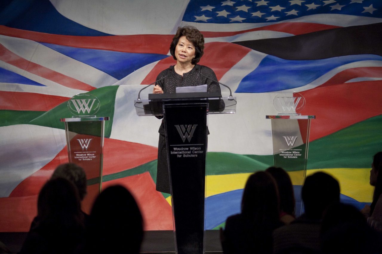 The Woodrow Wilson Center for Public Policy honored The Honorable Elaine Chao with the Woodrow Wilson Distinguished Public Service Award.